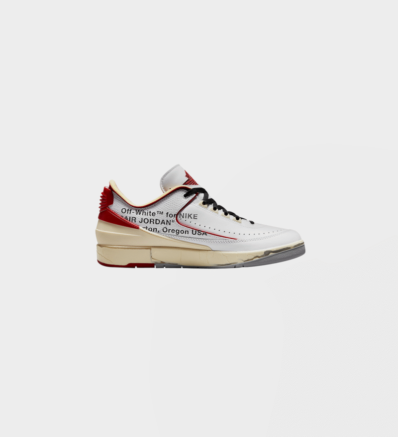 Off-White X Air Jordan 2 Low White Varsity Red