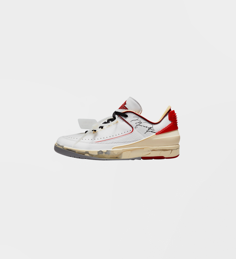 Off-White X Air Jordan 2 Low White Varsity Red