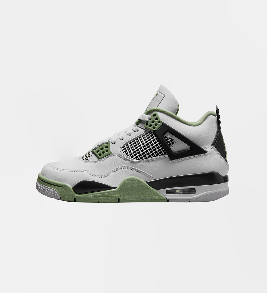 air jordan 4 wmns oil green seafoam